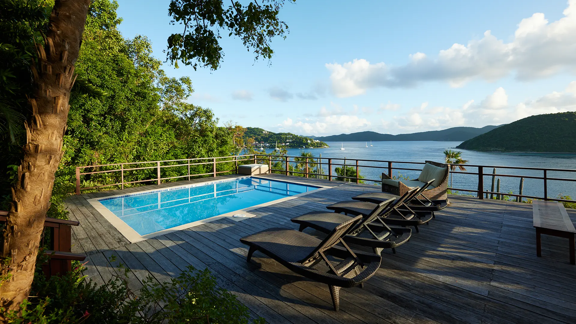 Extended family dinner on the terrace at Steele Point Estate Tortola BVI